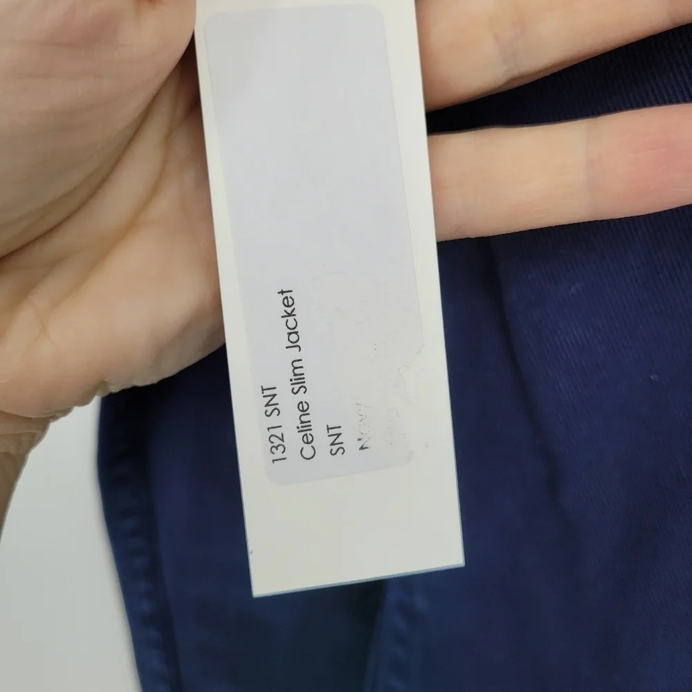 L’agence | Celine Slim Jacket In Marine Ocean Blue denim size small Petit - Picture 8 of 12